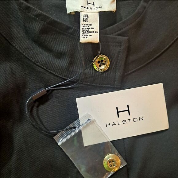 H Halston Button Front Long Sleeve Elastic Waist Jacket Cinched Cuffs XX… - Picture 6 of 7